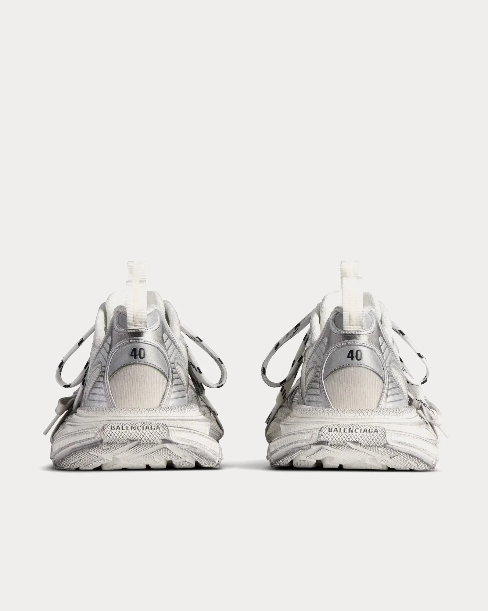 3XL Summer Mesh White / Silver Low Top Sneakers