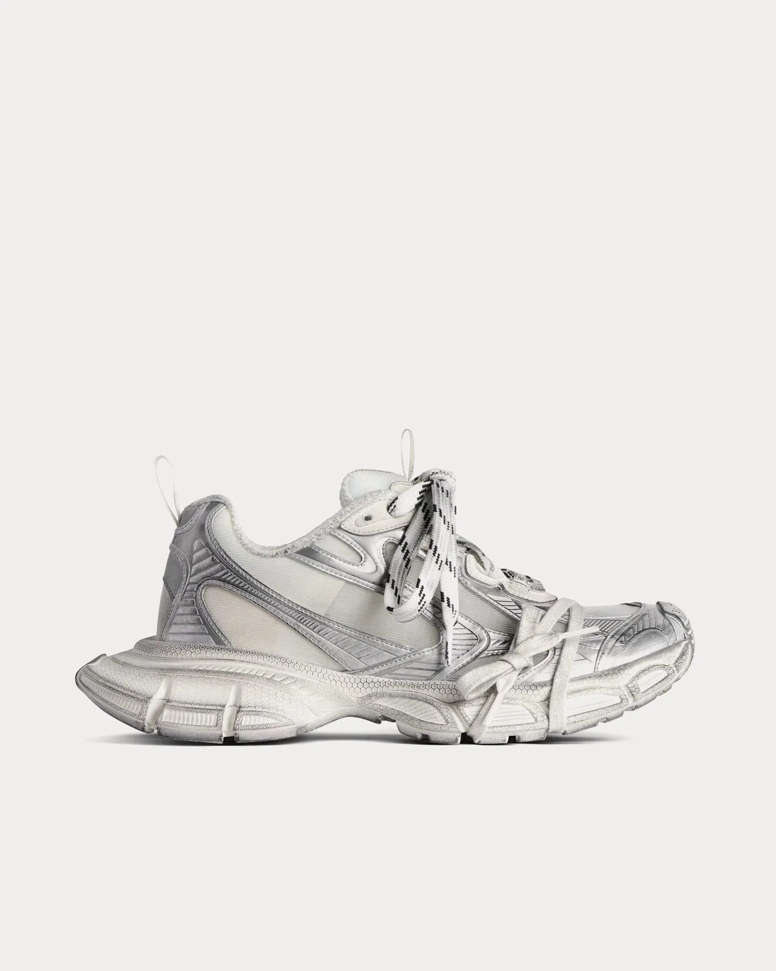 3XL Summer Mesh White / Silver Low Top Sneakers