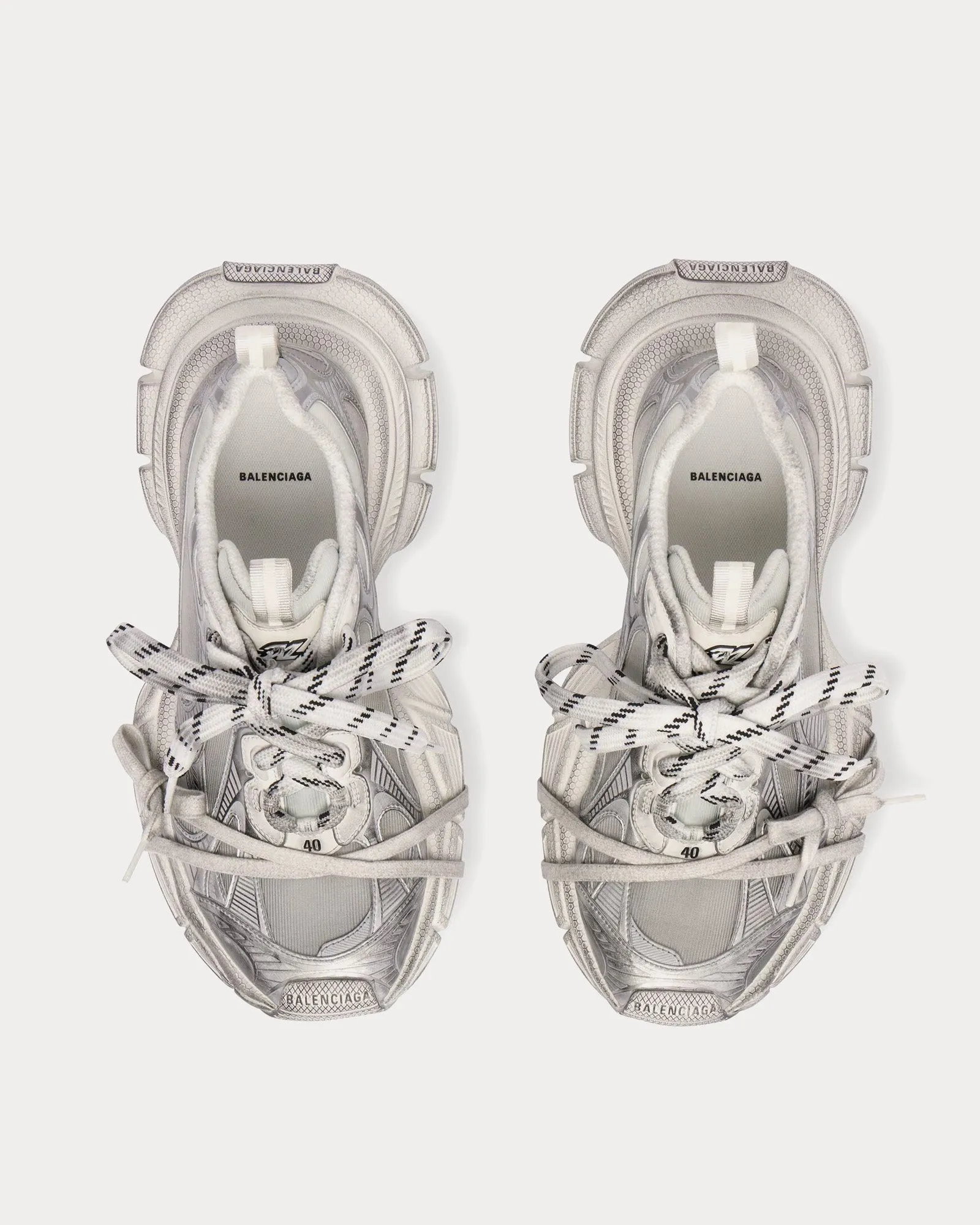 3XL Summer Mesh White / Silver Low Top Sneakers