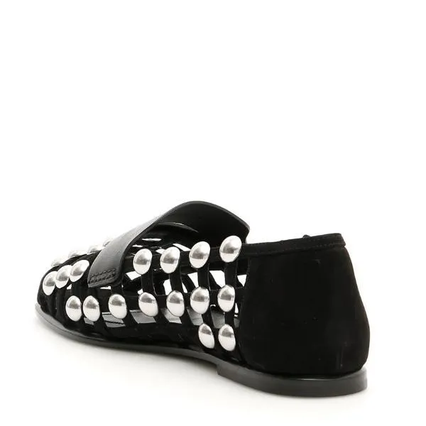 Alexander Wang Studded Slip On Loafers