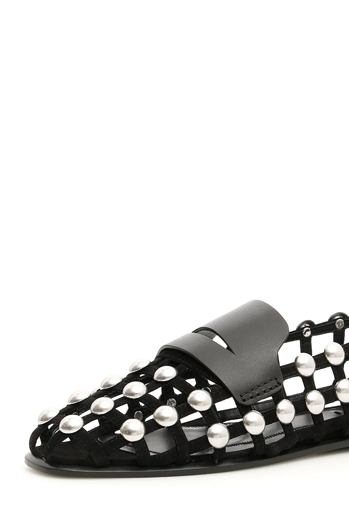 Alexander Wang Studded Slip On Loafers