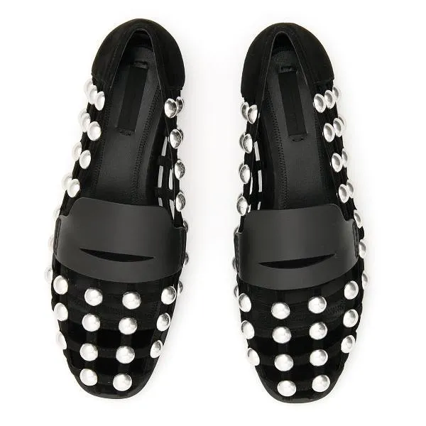 Alexander Wang Studded Slip On Loafers