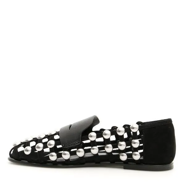 Alexander Wang Studded Slip On Loafers