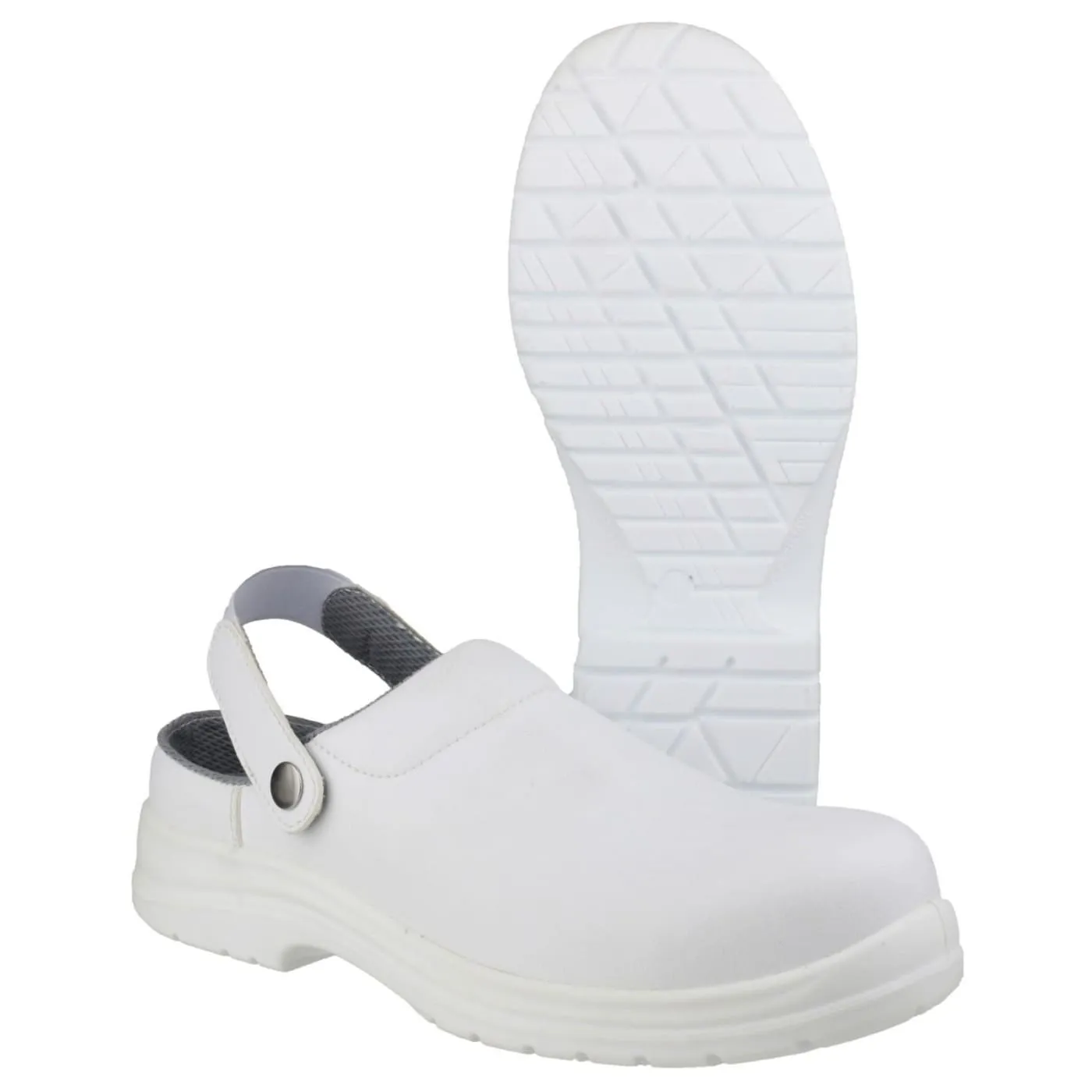 Amblers Safety FS512 White Unisex Micro fiber Safety Shoes
