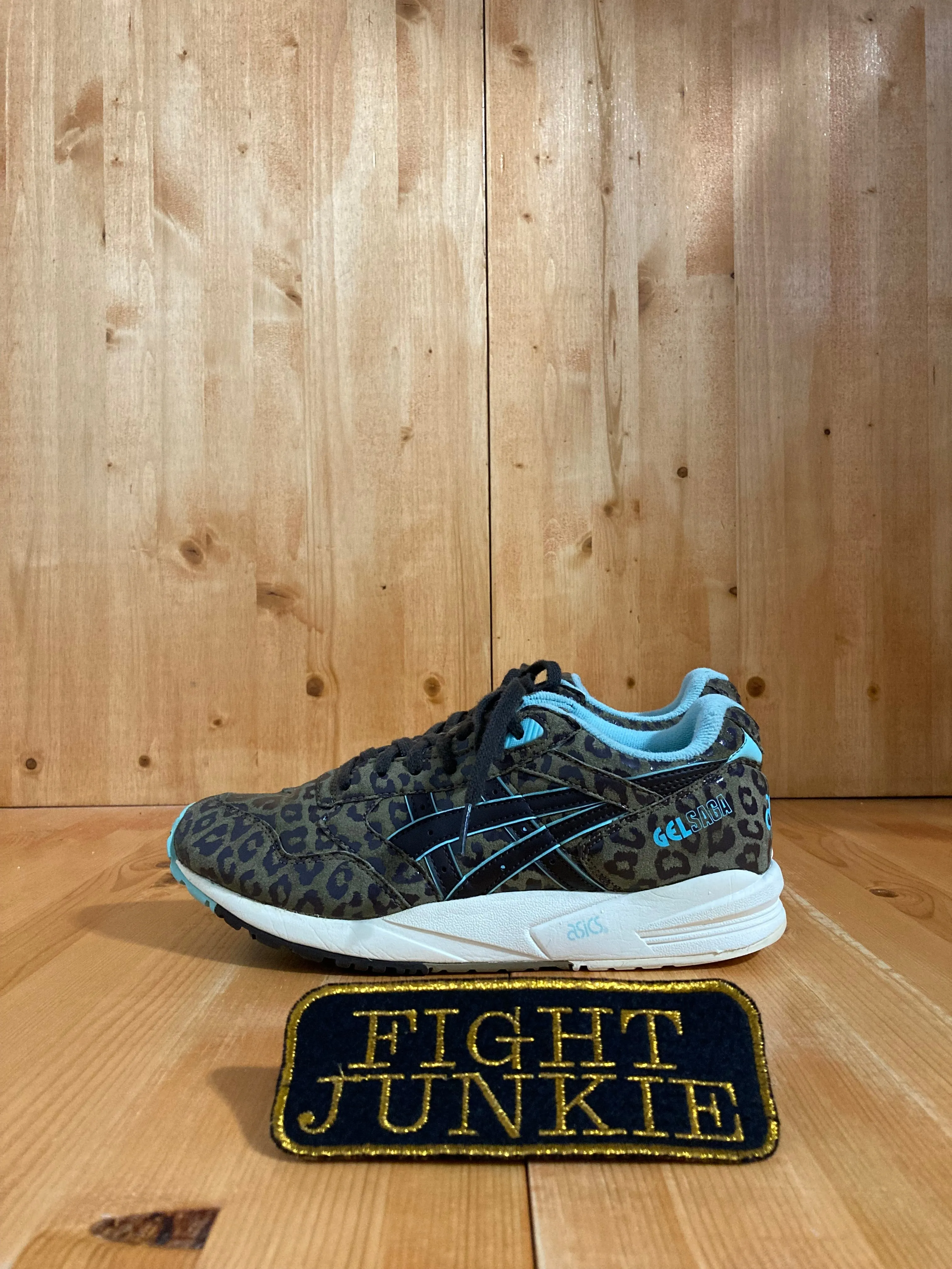 ASICS GEL SAGA Youth Size 7 Running Training Shoes Sneakers Leopard Brown H437J
