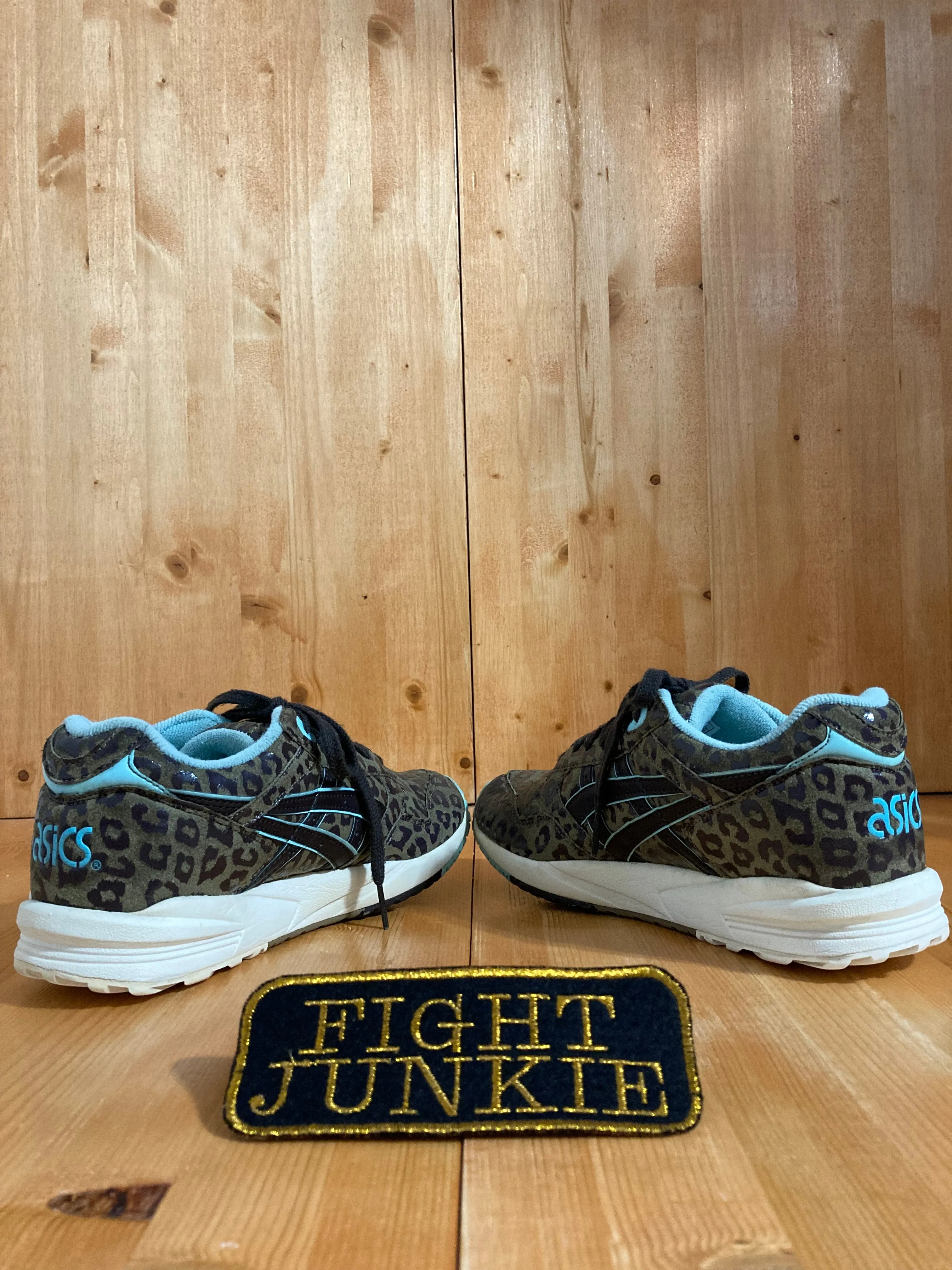 ASICS GEL SAGA Youth Size 7 Running Training Shoes Sneakers Leopard Brown H437J