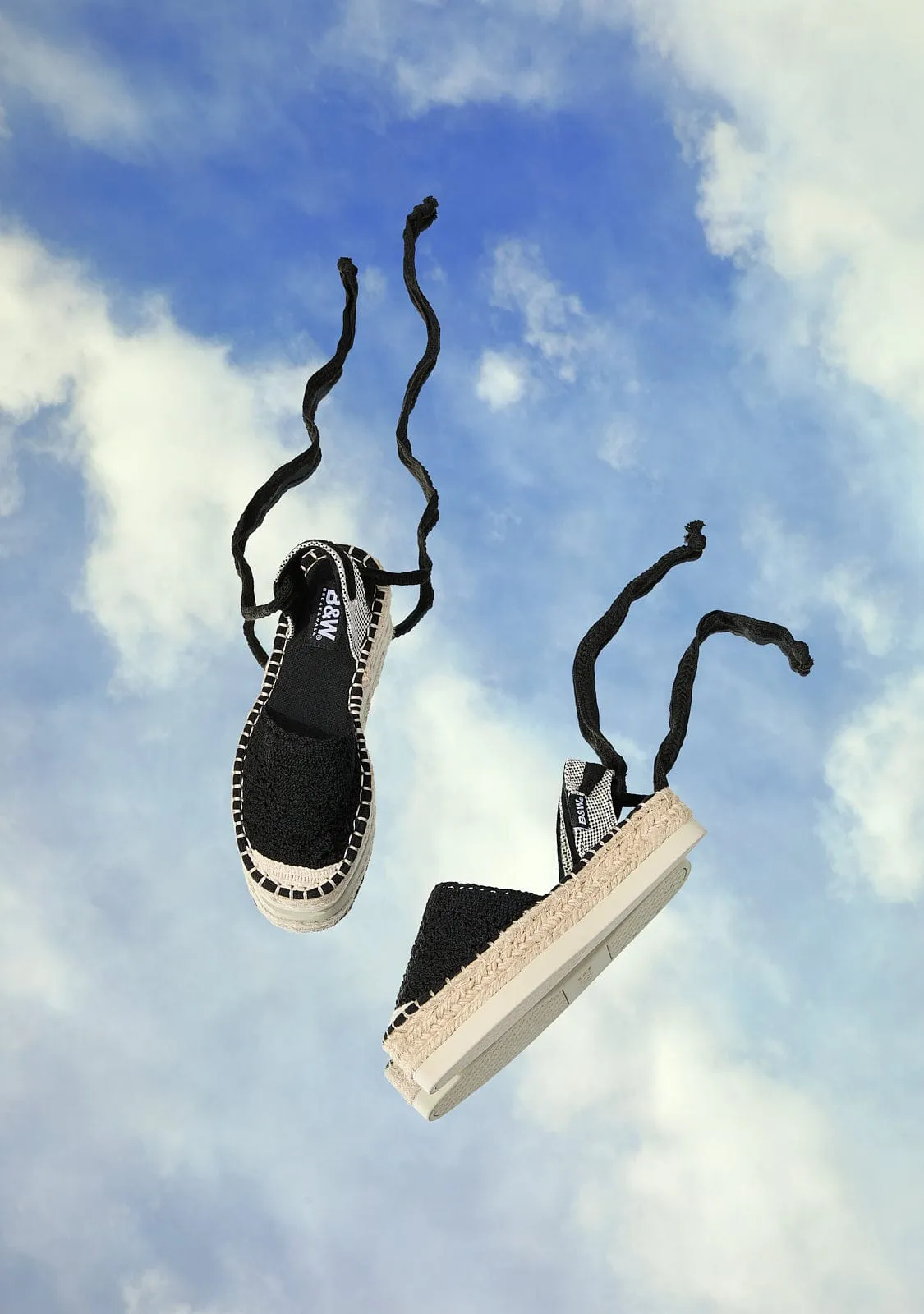 Black Crochet Espadrilles B&W