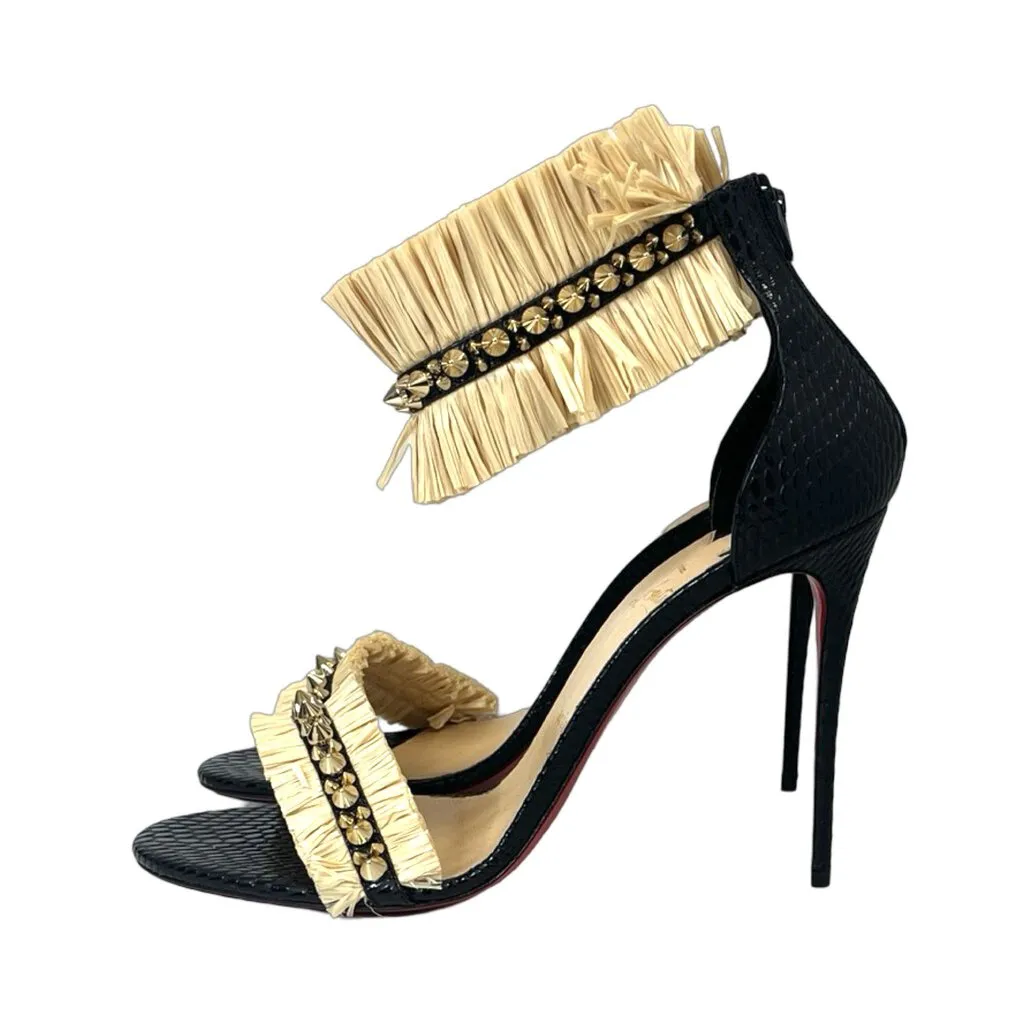 Christian Louboutin "Poupedou 100 Calf Jurassic" Heels - Size 42