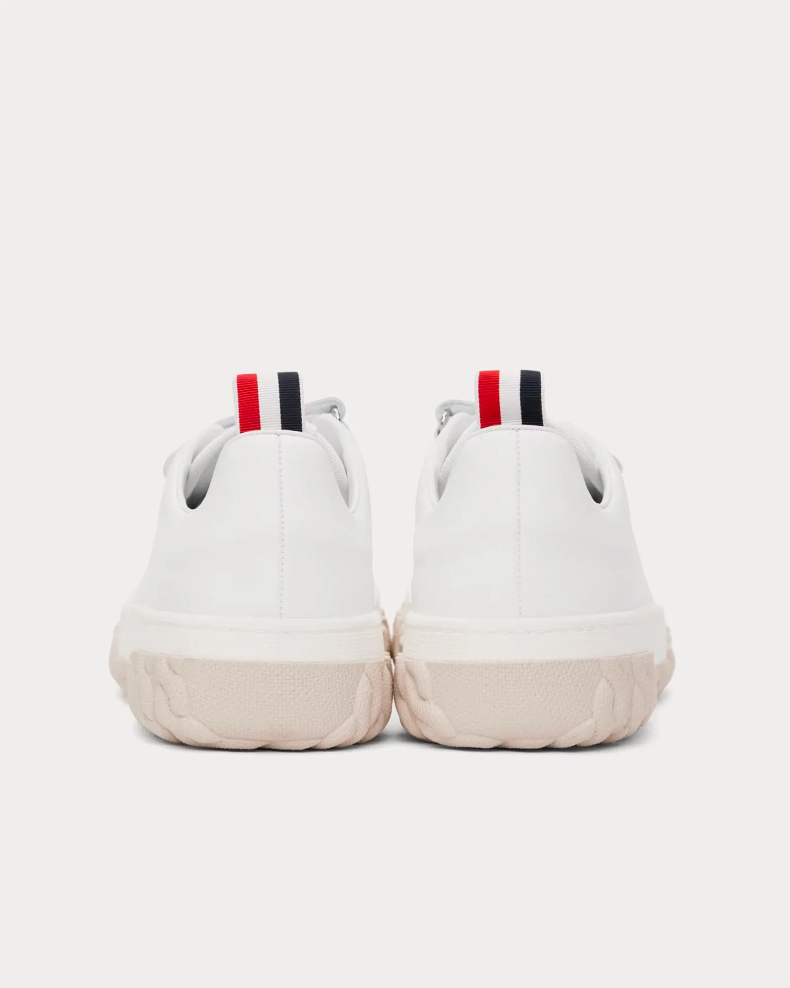 Court 4-Bar Velcro Vitello Calf White Low Top Sneakers