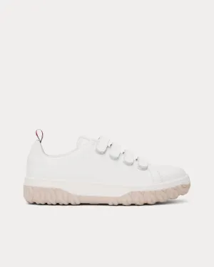 Court 4-Bar Velcro Vitello Calf White Low Top Sneakers