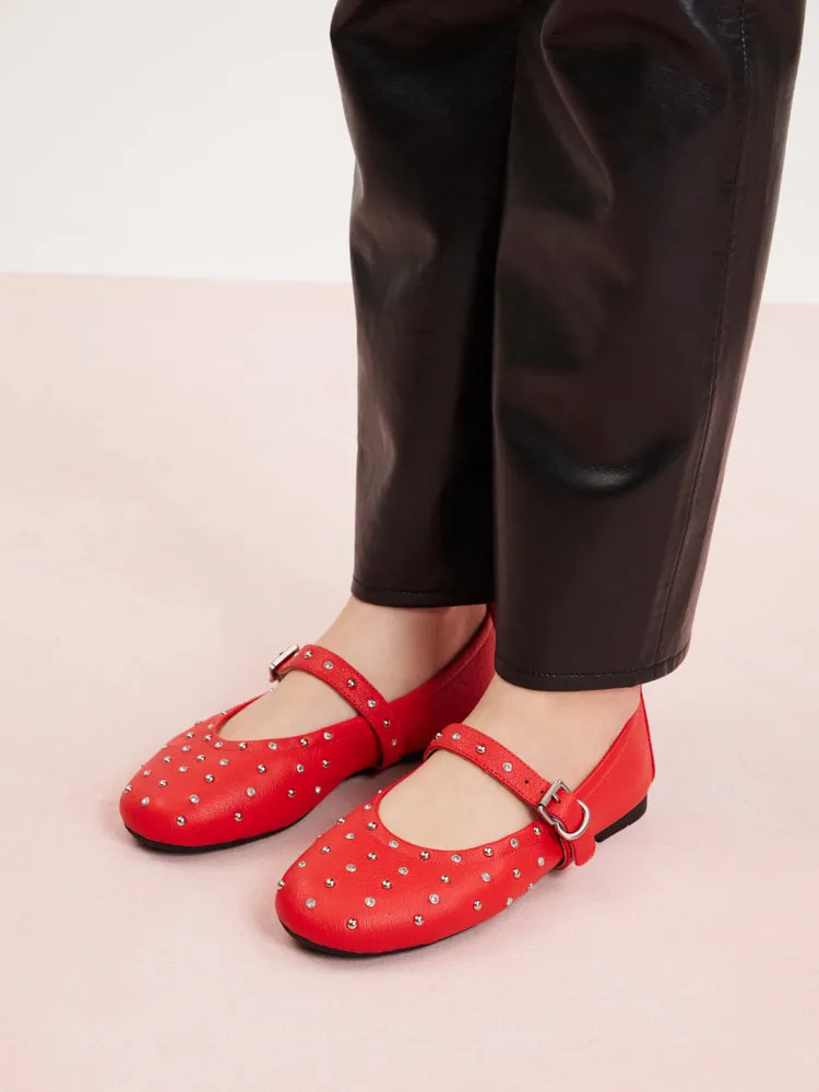 Enzo Studded Mary Janes