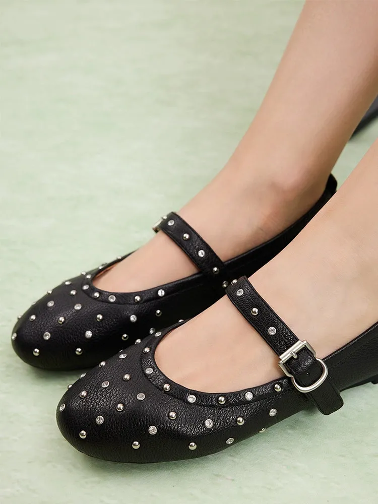 Enzo Studded Mary Janes