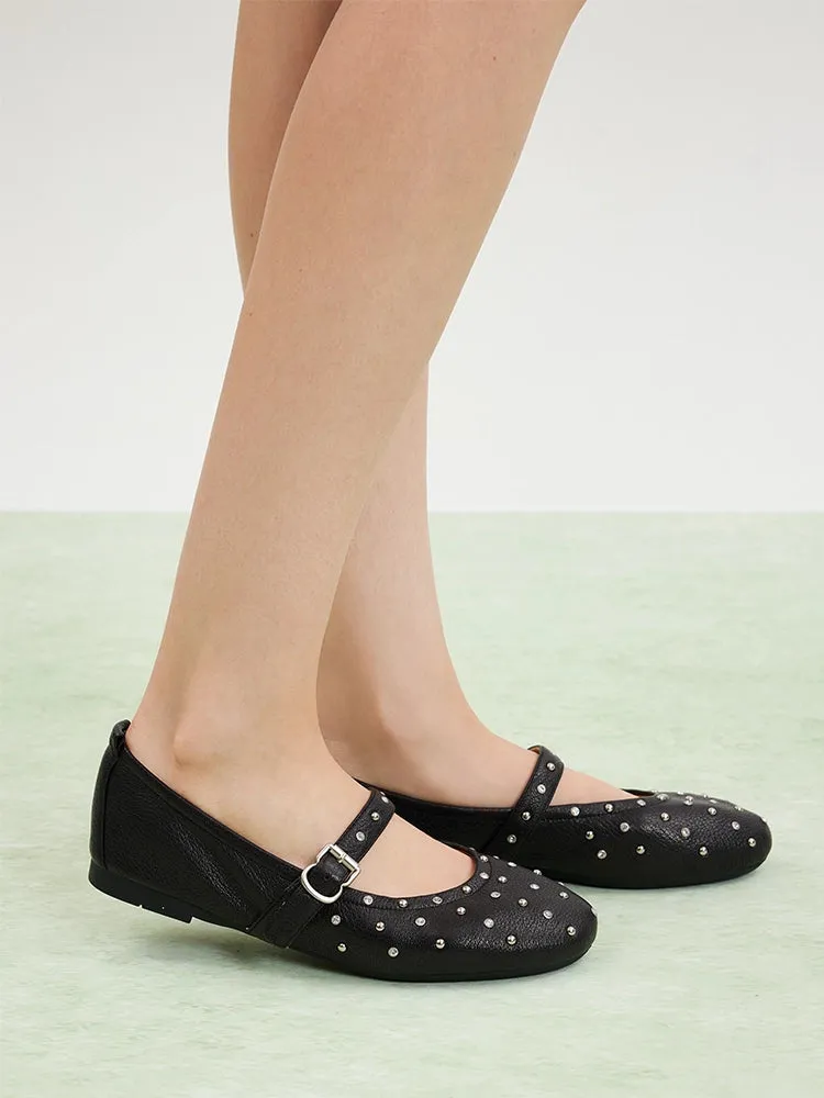 Enzo Studded Mary Janes