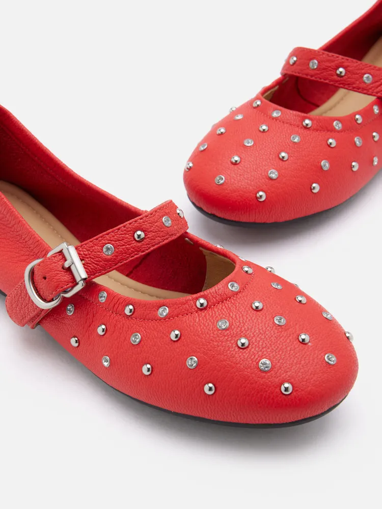 Enzo Studded Mary Janes