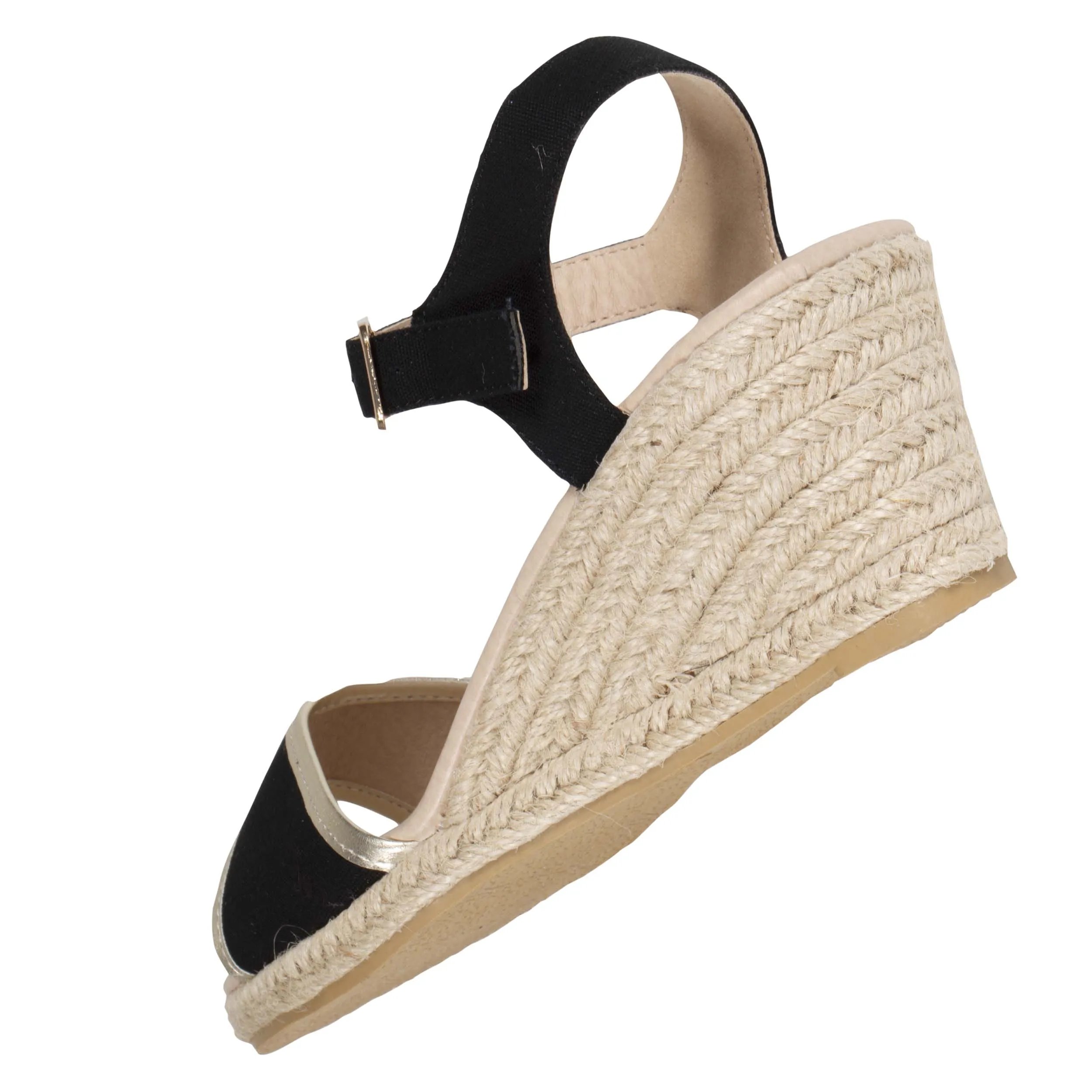 Espadrilles Femme détail doré talon corde