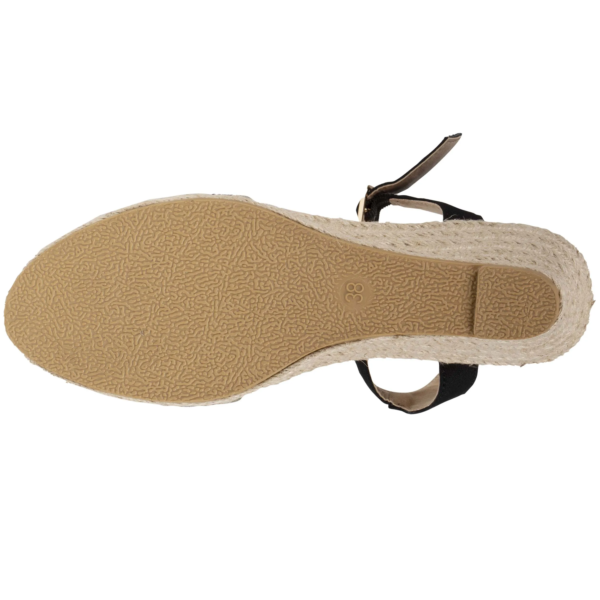 Espadrilles Femme détail doré talon corde