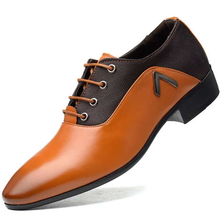 Gentleman Stylish Dress Up Shoes Middle Lace Up
