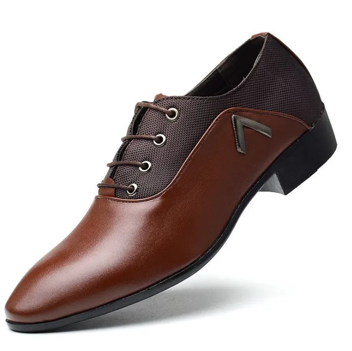 Gentleman Stylish Dress Up Shoes Middle Lace Up
