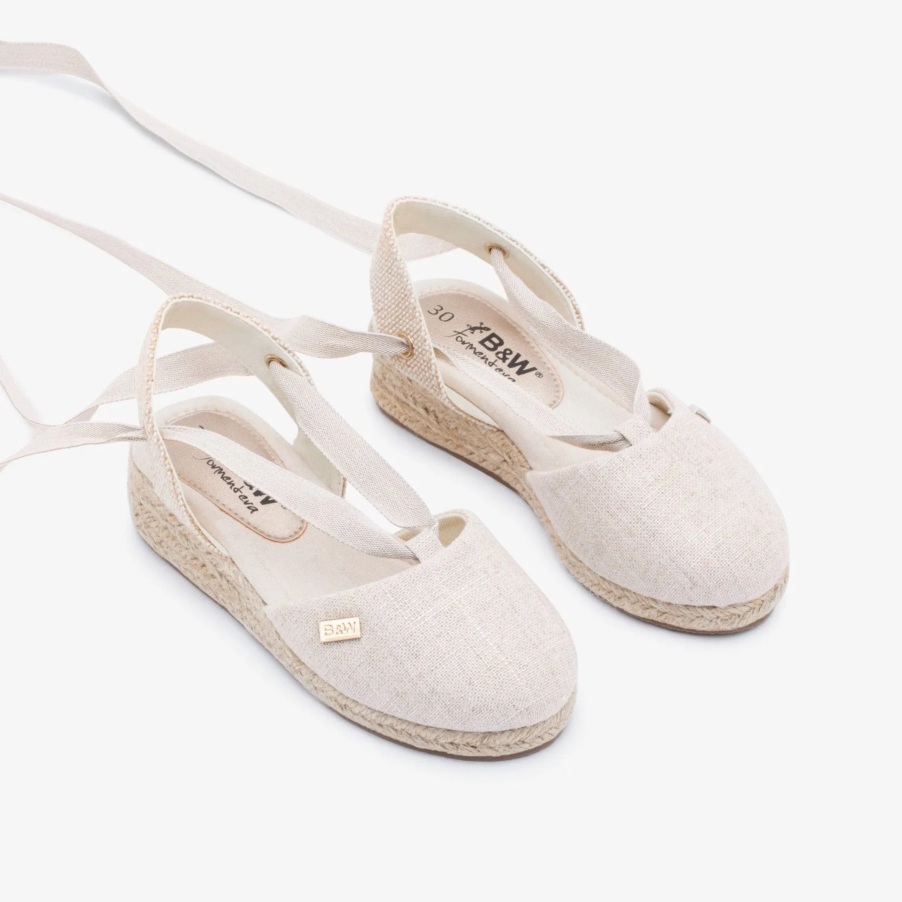 Girl's Platinum Wedge Espadrilles