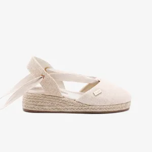 Girl's Platinum Wedge Espadrilles
