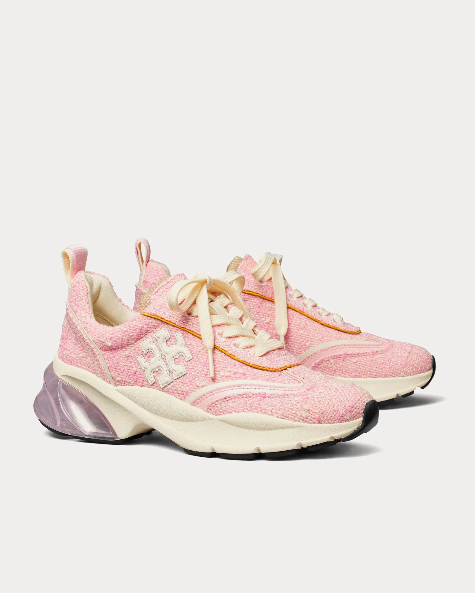Good Luck Tweed Pink Low Top Sneakers