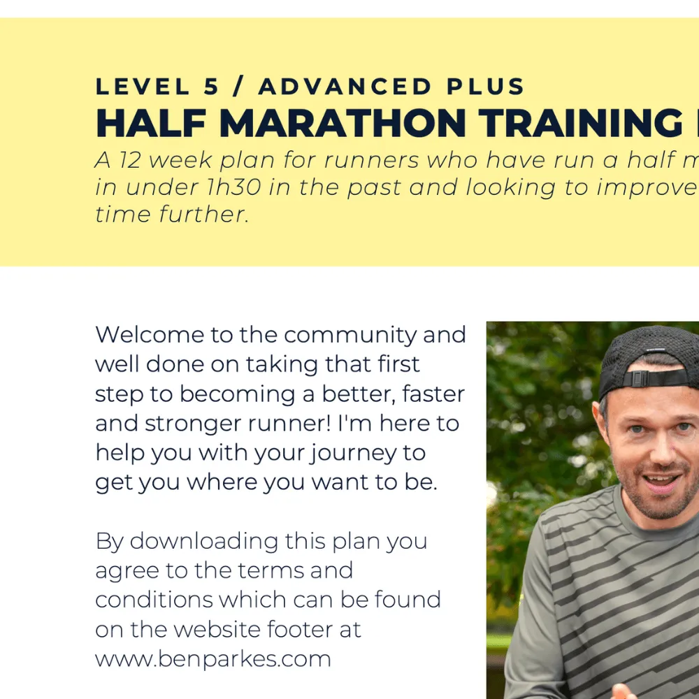 Half Marathon Plan Advanced Plus - L5