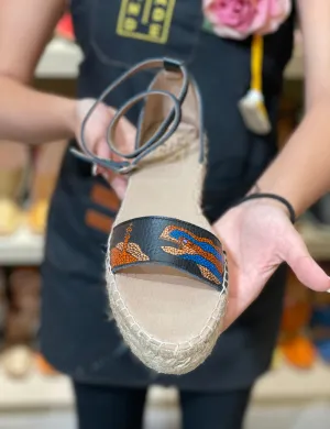 Handpainted Espadrilles Gaudi Open Platform