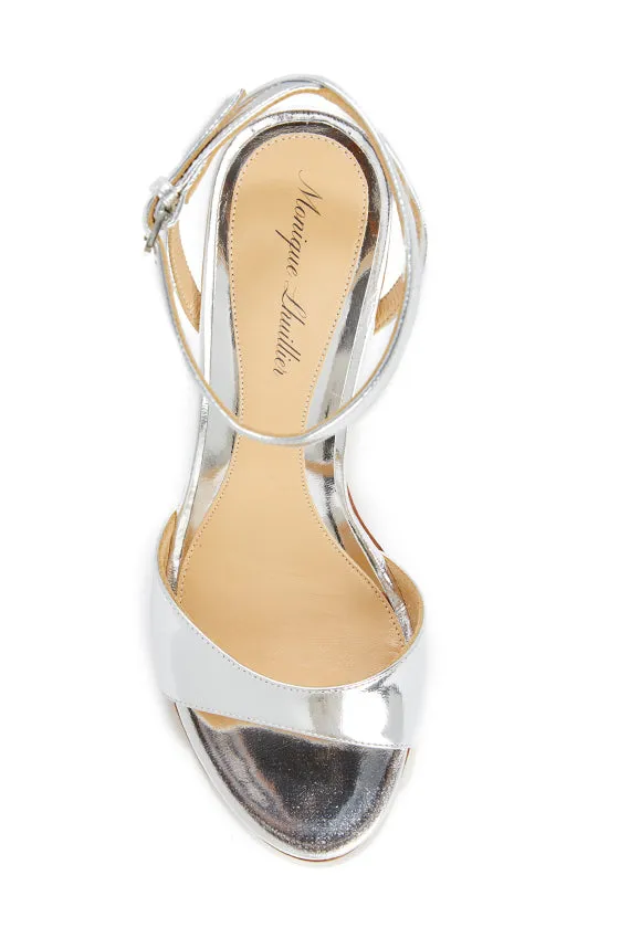 Harper Leather Studded Lucite Heel