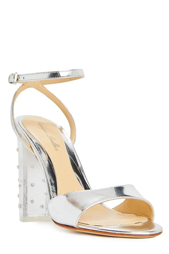 Harper Leather Studded Lucite Heel
