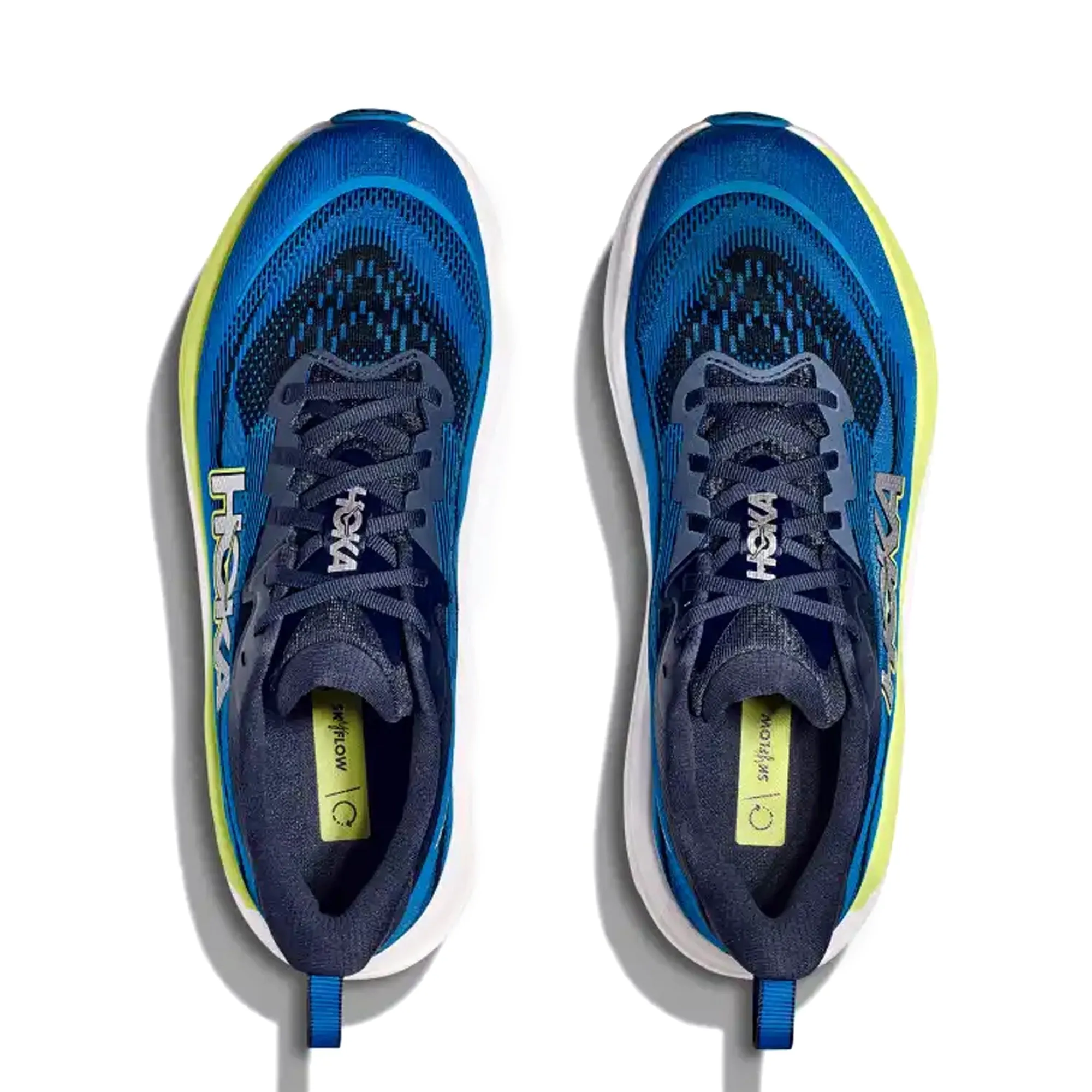 HOKA MENS RUNNING SHOES SKY FLOW VARSITY NAVY/ELECTRIC COBALT