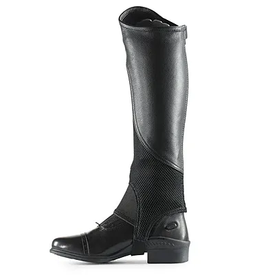 Horze Leather Chaps with Mesh Panels