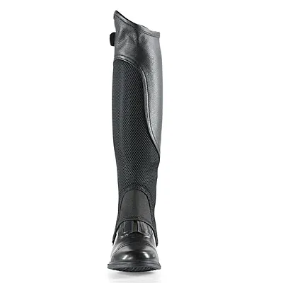 Horze Leather Chaps with Mesh Panels