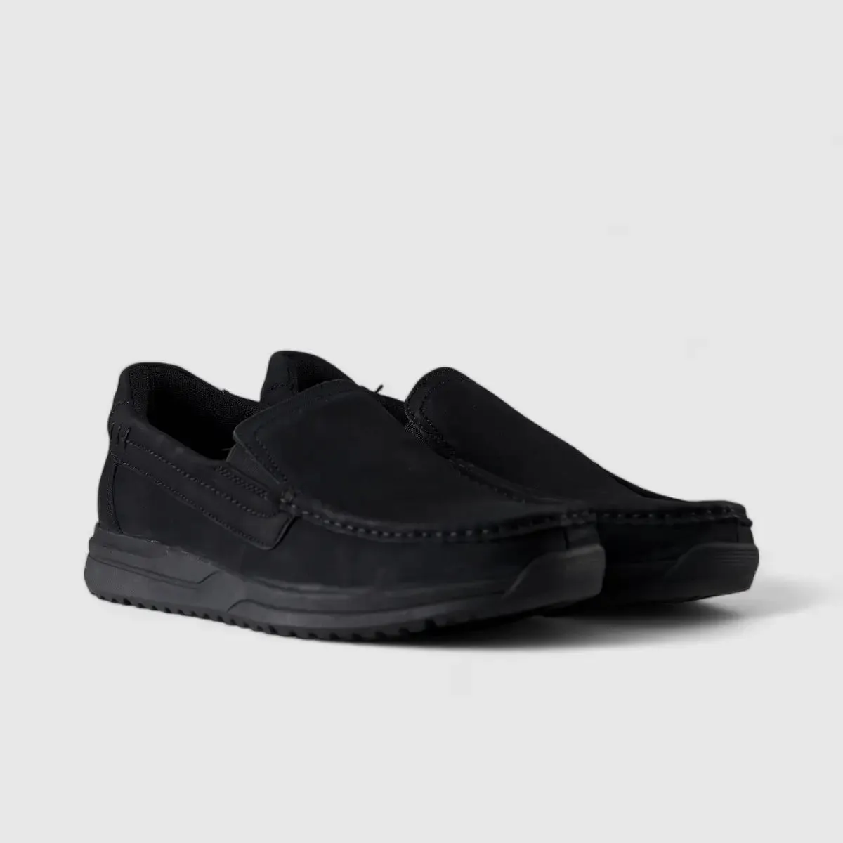 Hp Harrison Slip On Casuals Black Nubuck 00860