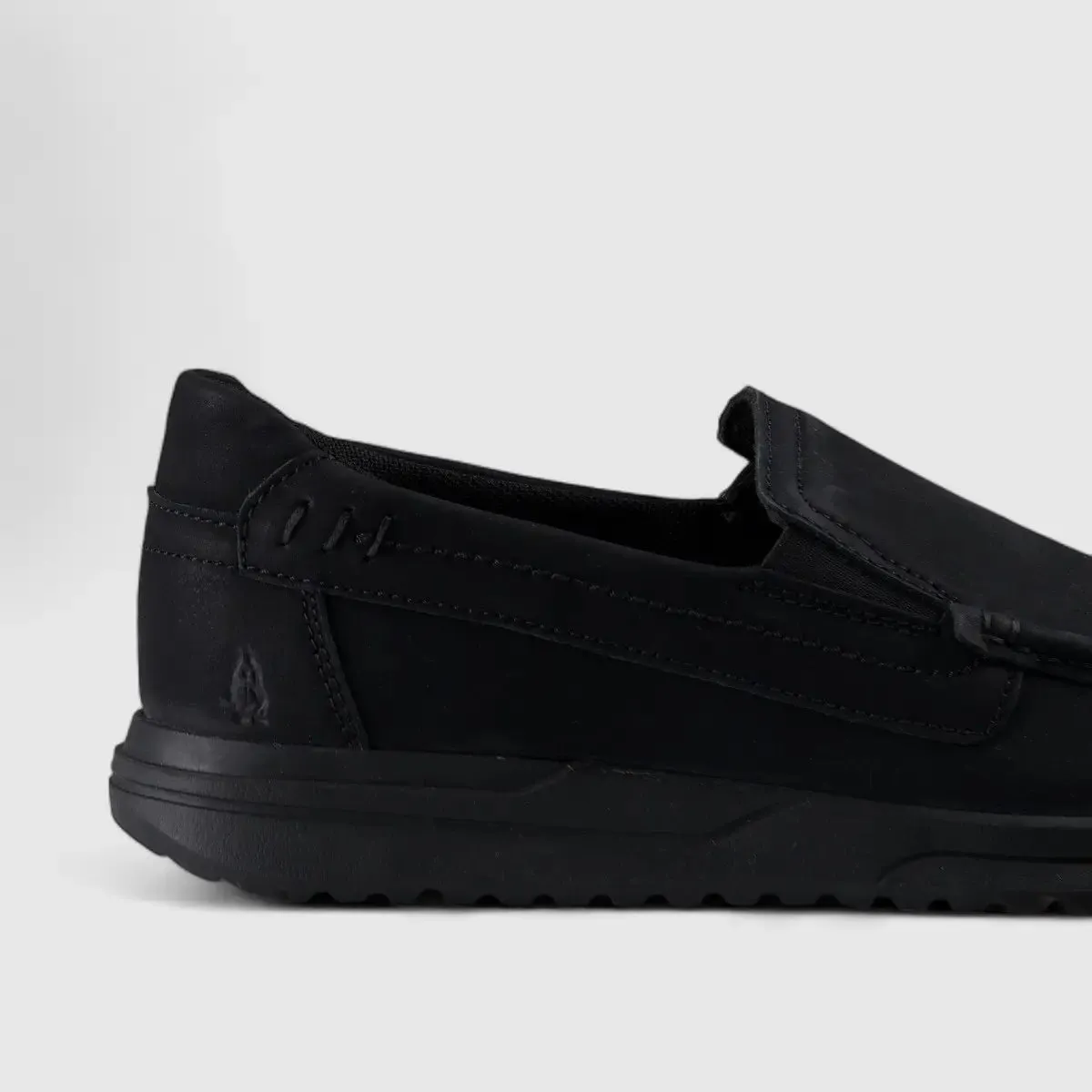 Hp Harrison Slip On Casuals Black Nubuck 00860