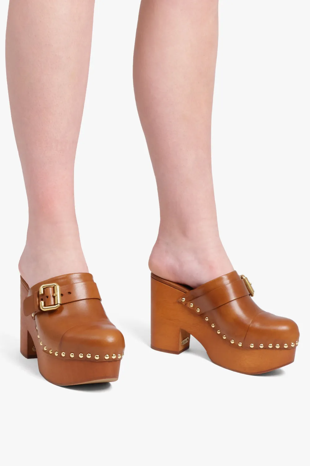Jeanette 110mm Clog Mule | Ginger Brown