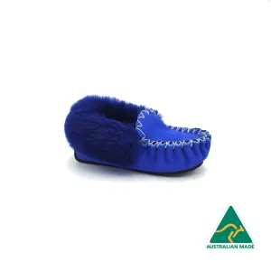 Kid's Ocean Blue Moccasins