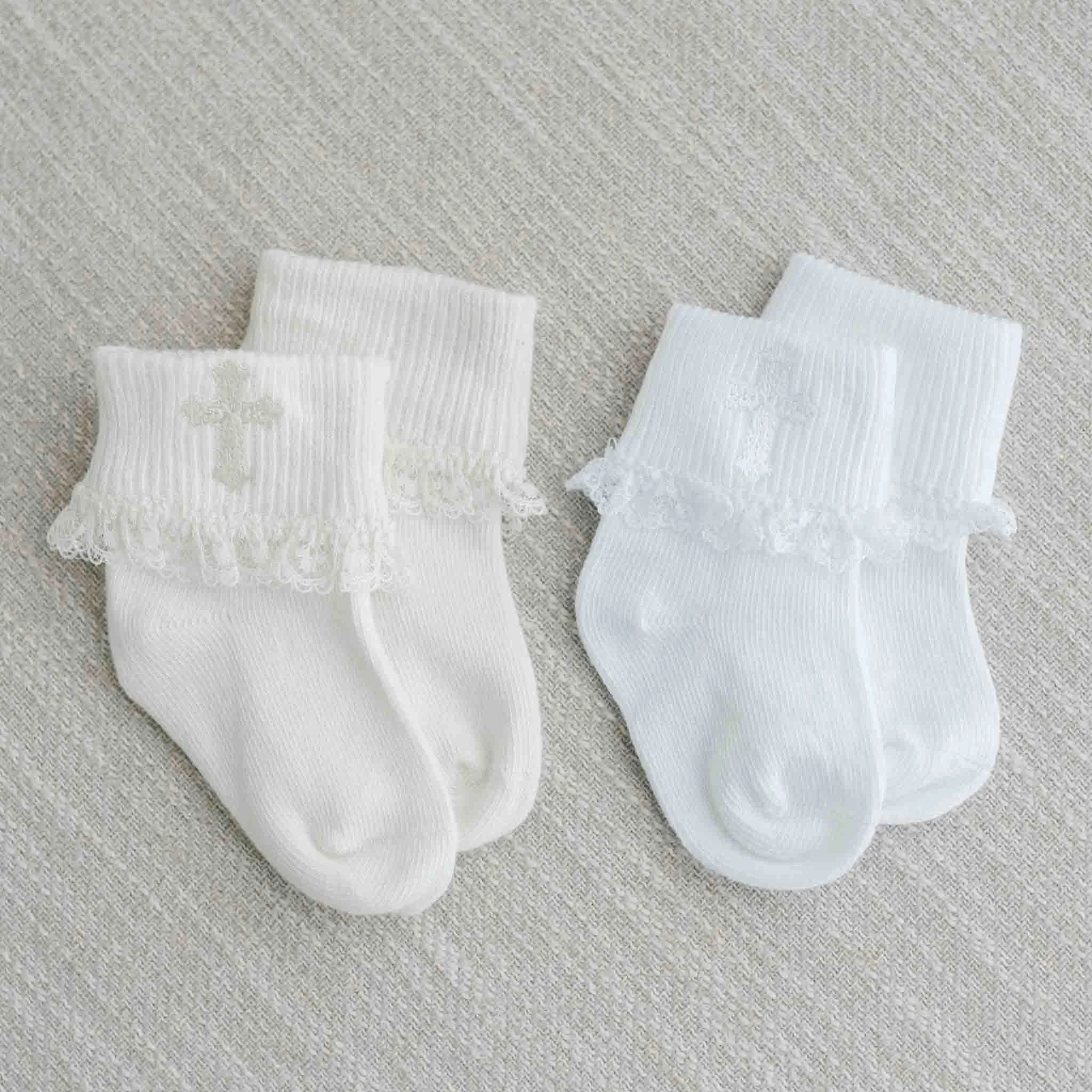 Lace Cross Socks