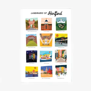 Landmarks of Hartford Art Print