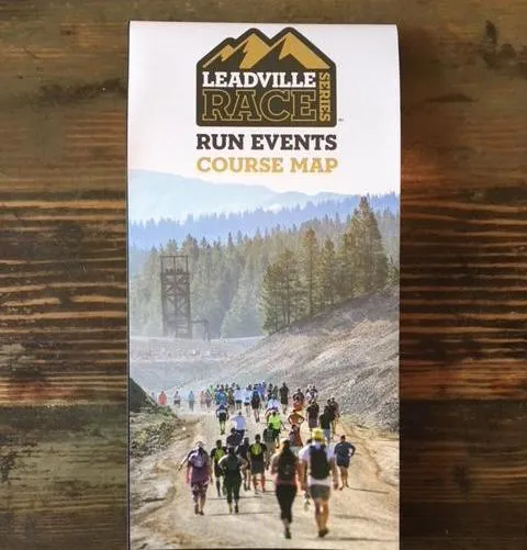Leadville Trail RUN Map - 100; 50; Marathon; Half; 10K - Folded