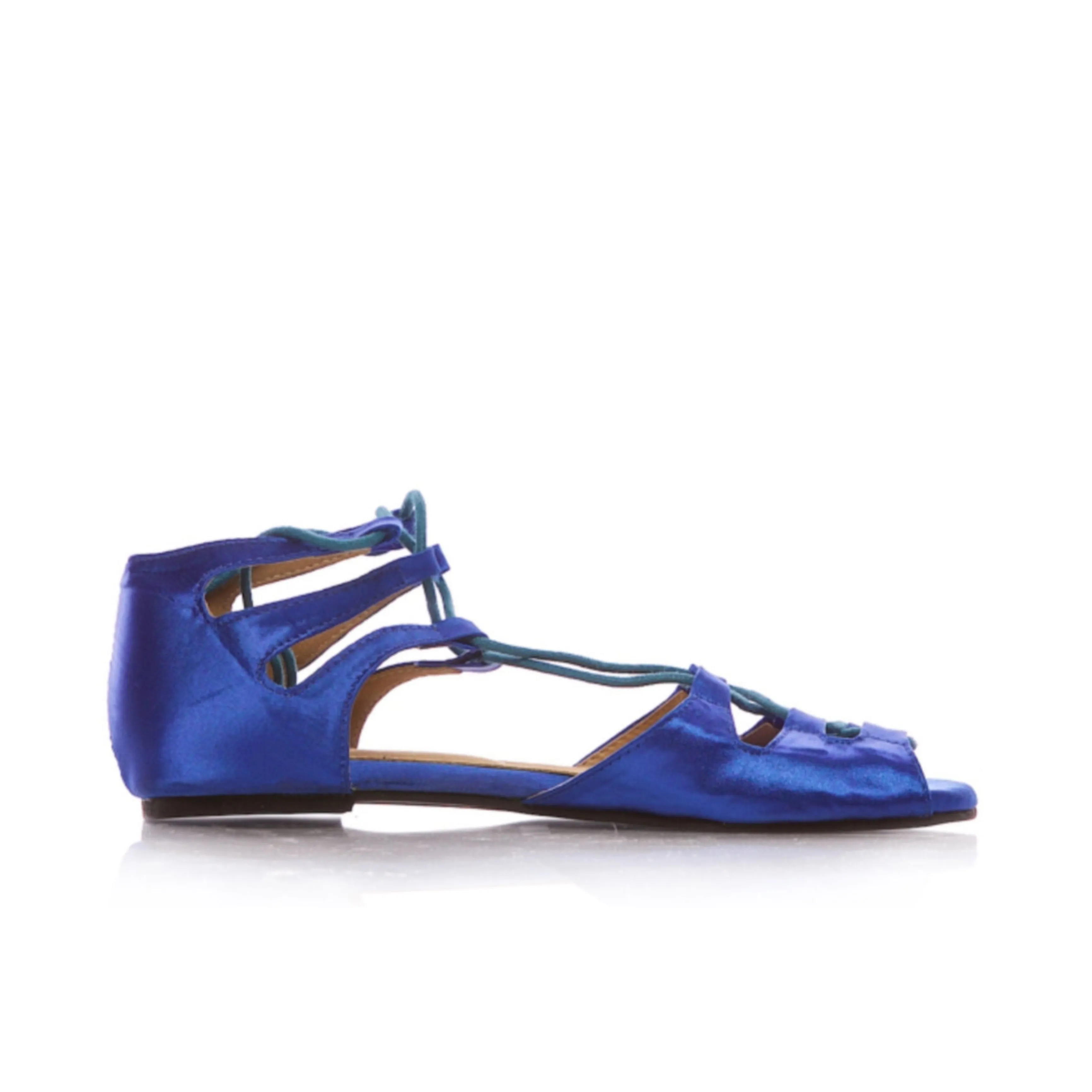 Legato - Adjustable Lace Up Flat Sandals (Street Sole)