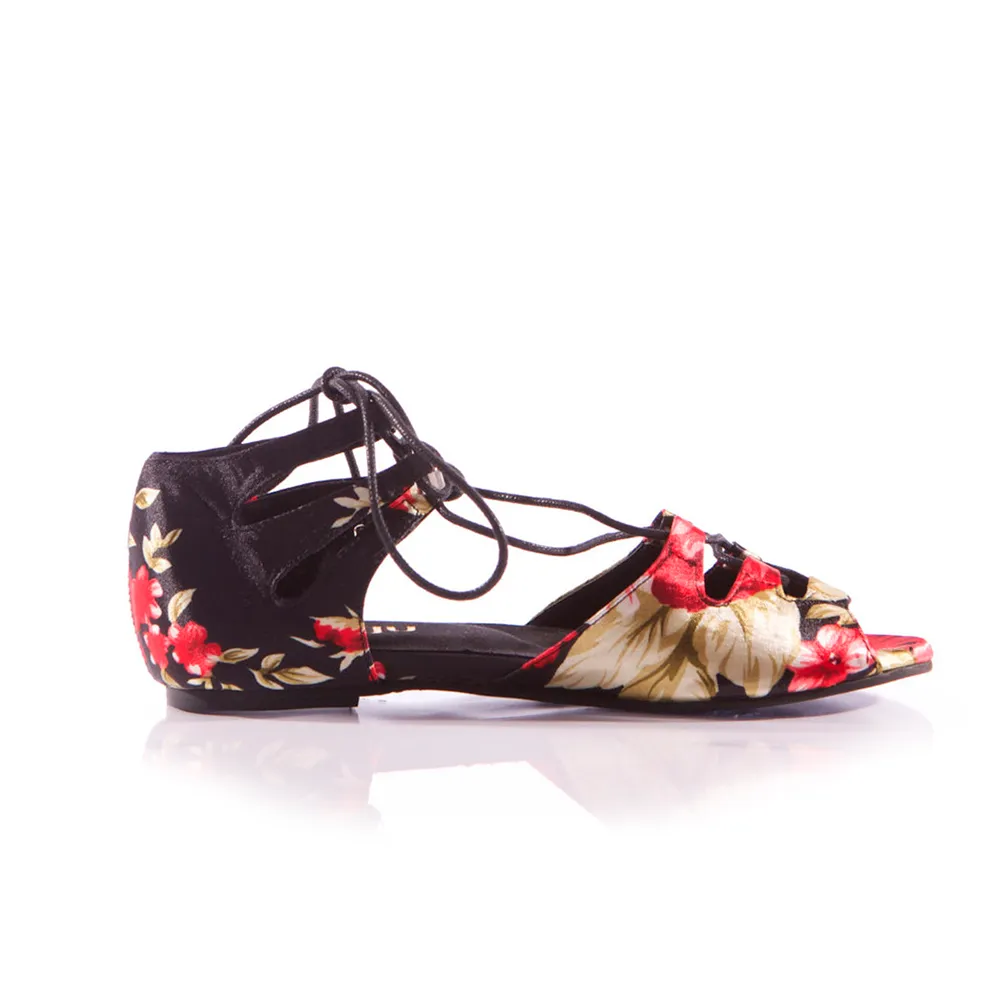 Legato - Adjustable Lace Up Flat Sandals (Street Sole)