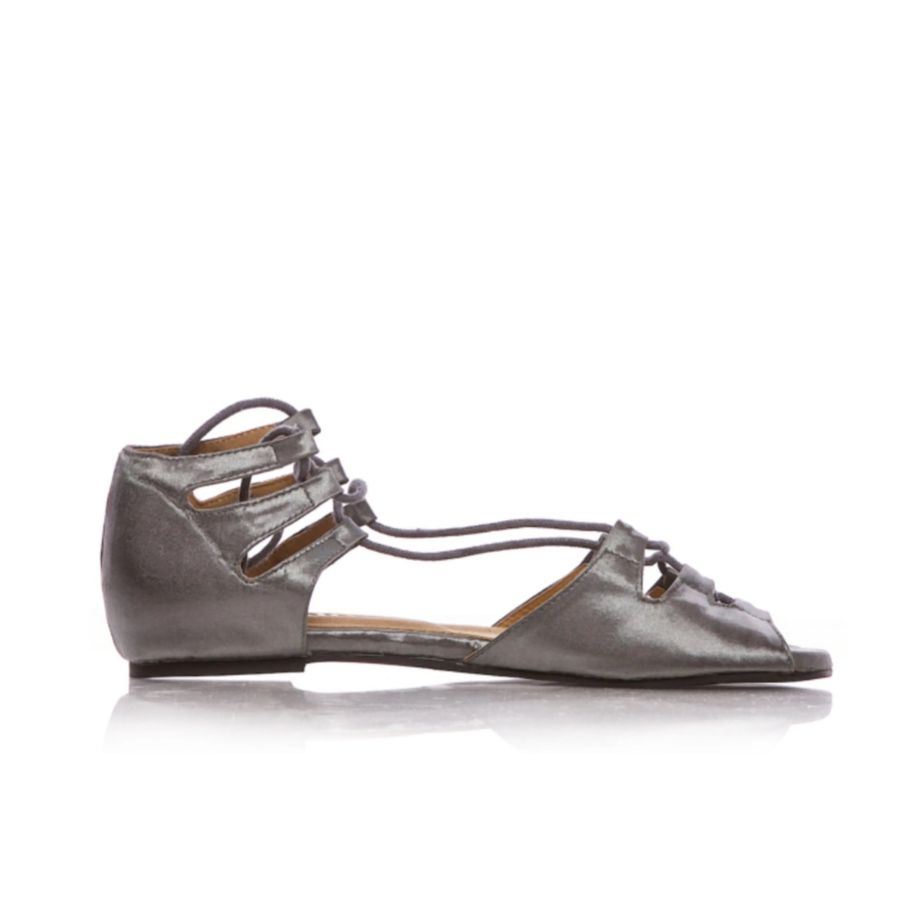 Legato - Adjustable Lace Up Flat Sandals (Street Sole)