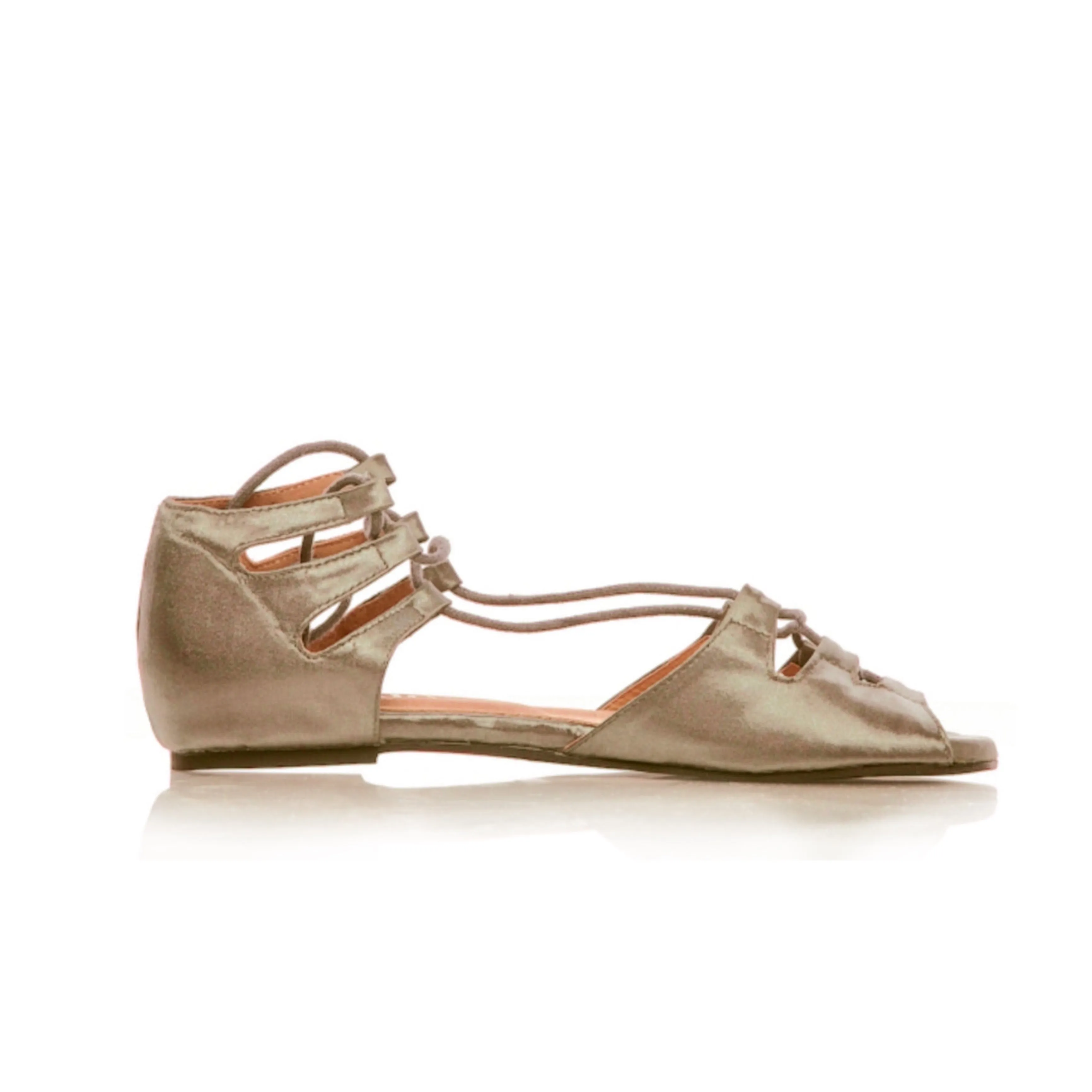 Legato - Adjustable Lace Up Flat Sandals (Street Sole)