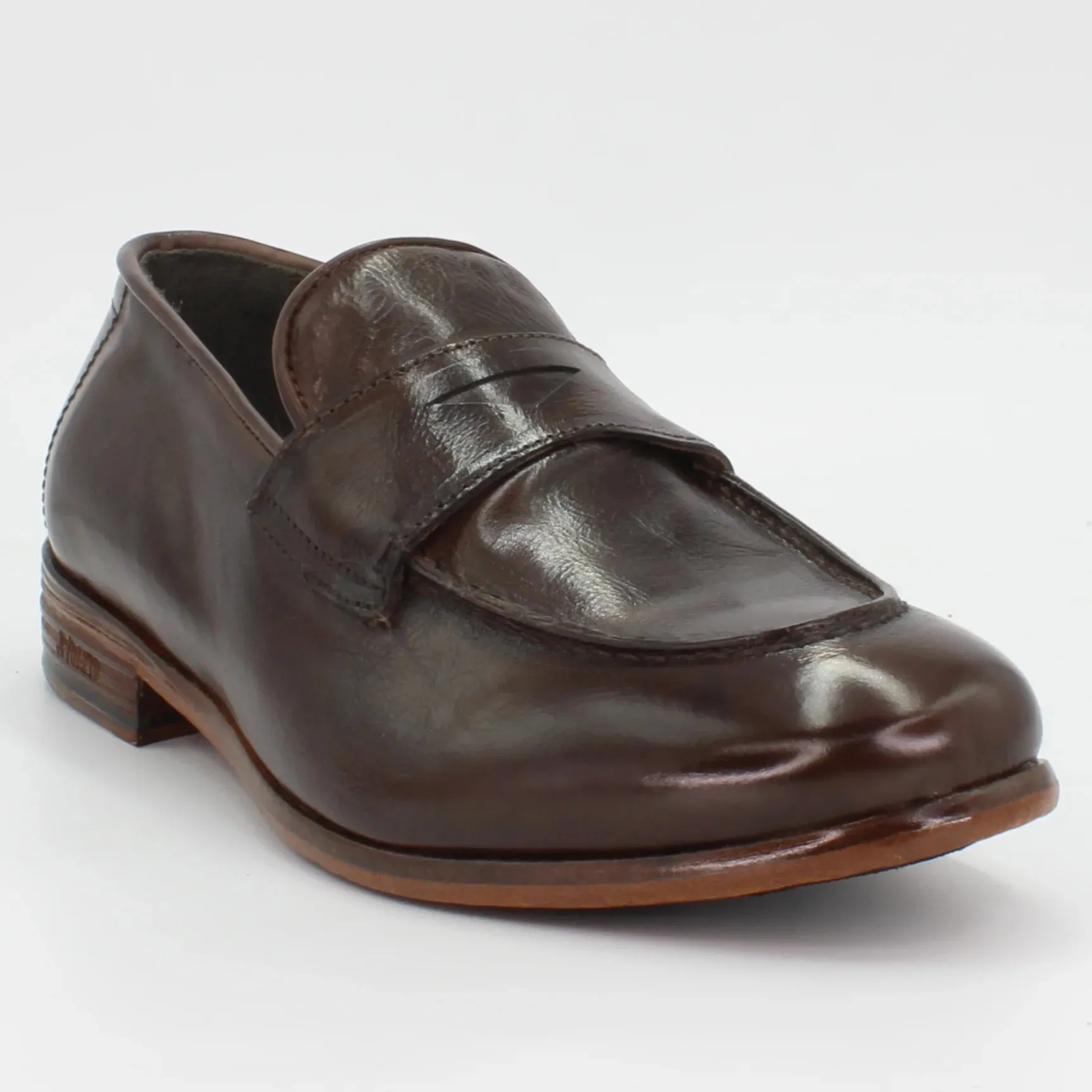 Men's moccasin in calf leather testa di moro (JPU37012/6)
