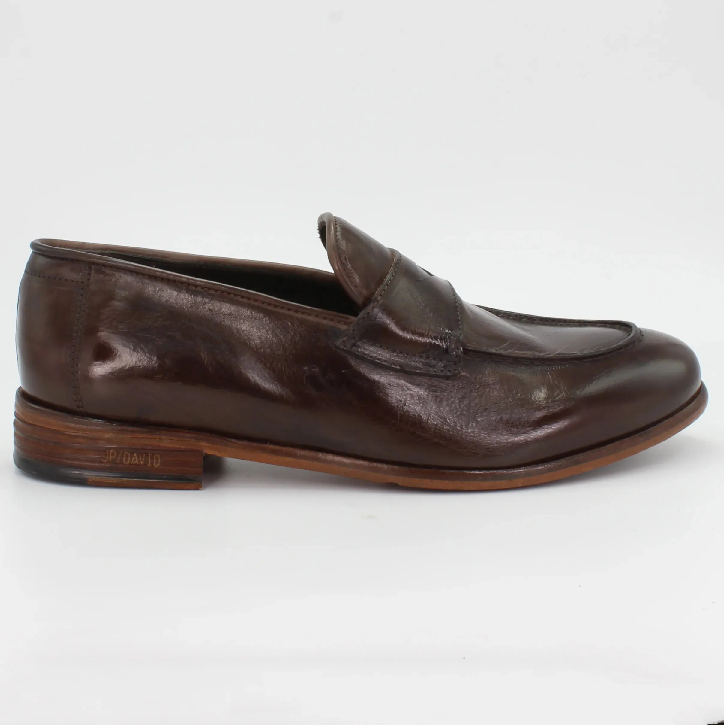 Men's moccasin in calf leather testa di moro (JPU37012/6)