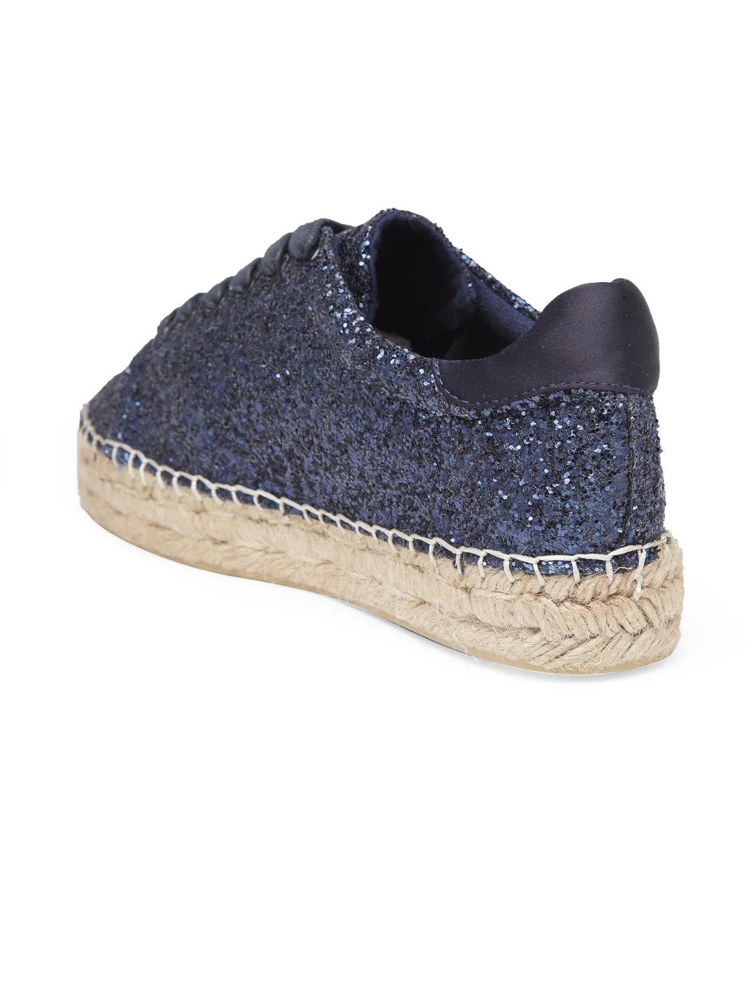 Navy Lace-Up Espadrille Sneaker