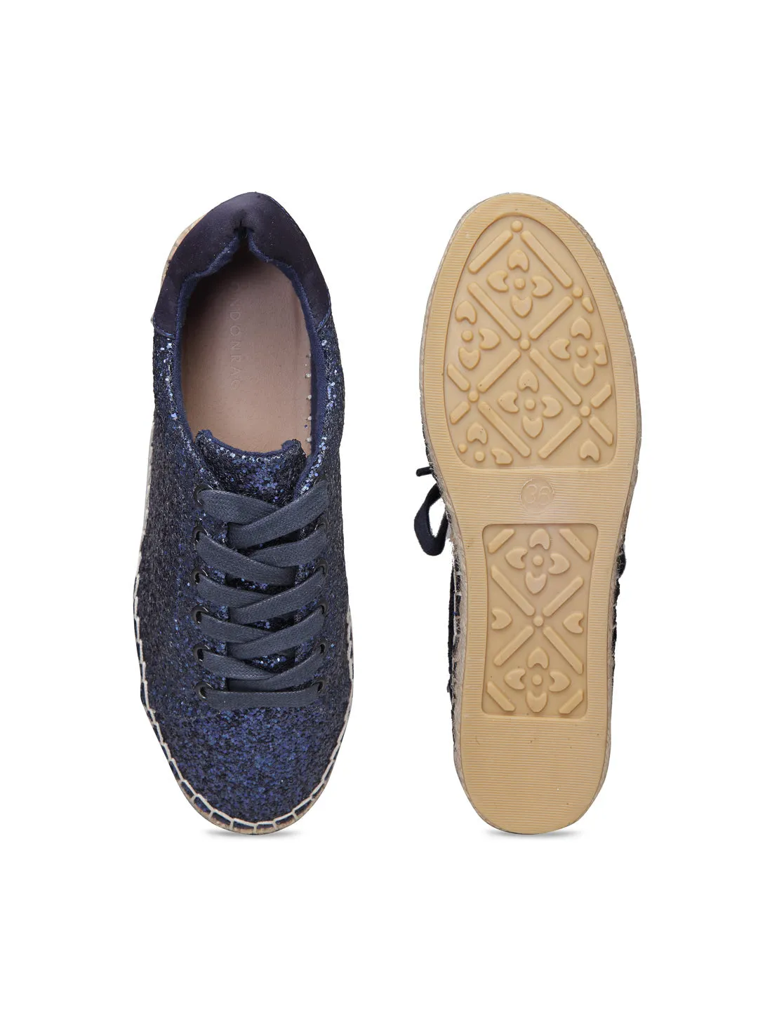 Navy Lace-Up Espadrille Sneaker