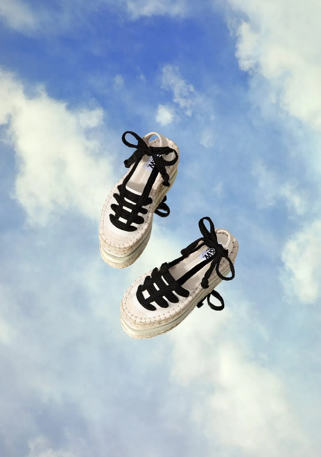 Off White Straps Espadrilles B&W