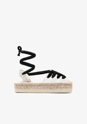 Off White Straps Espadrilles B&W