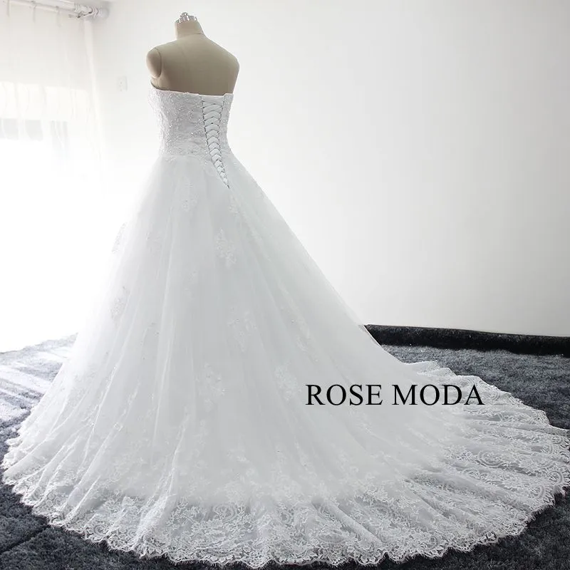 Rosemoda Chantilly Lace Ball Gown Wedding Dress
